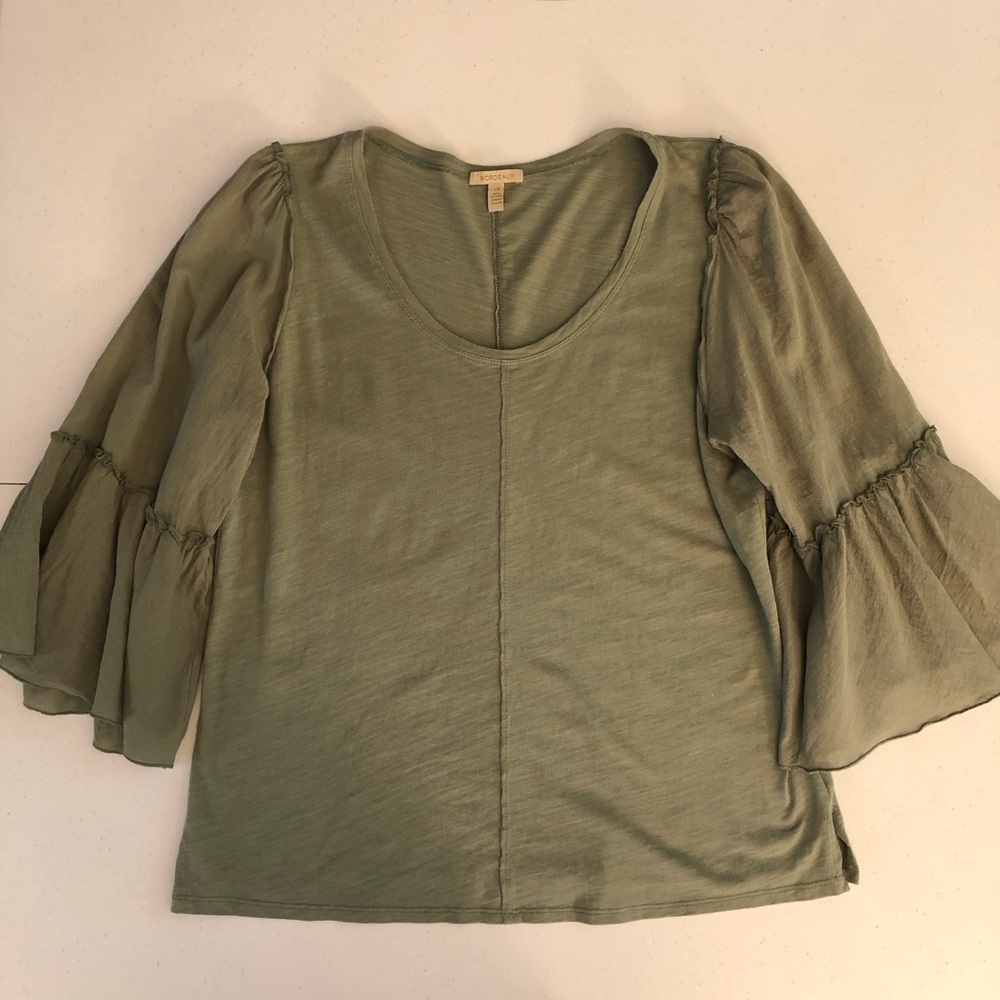 Bordeaux Woman’s Green Top Size L - Picture 3 of 9